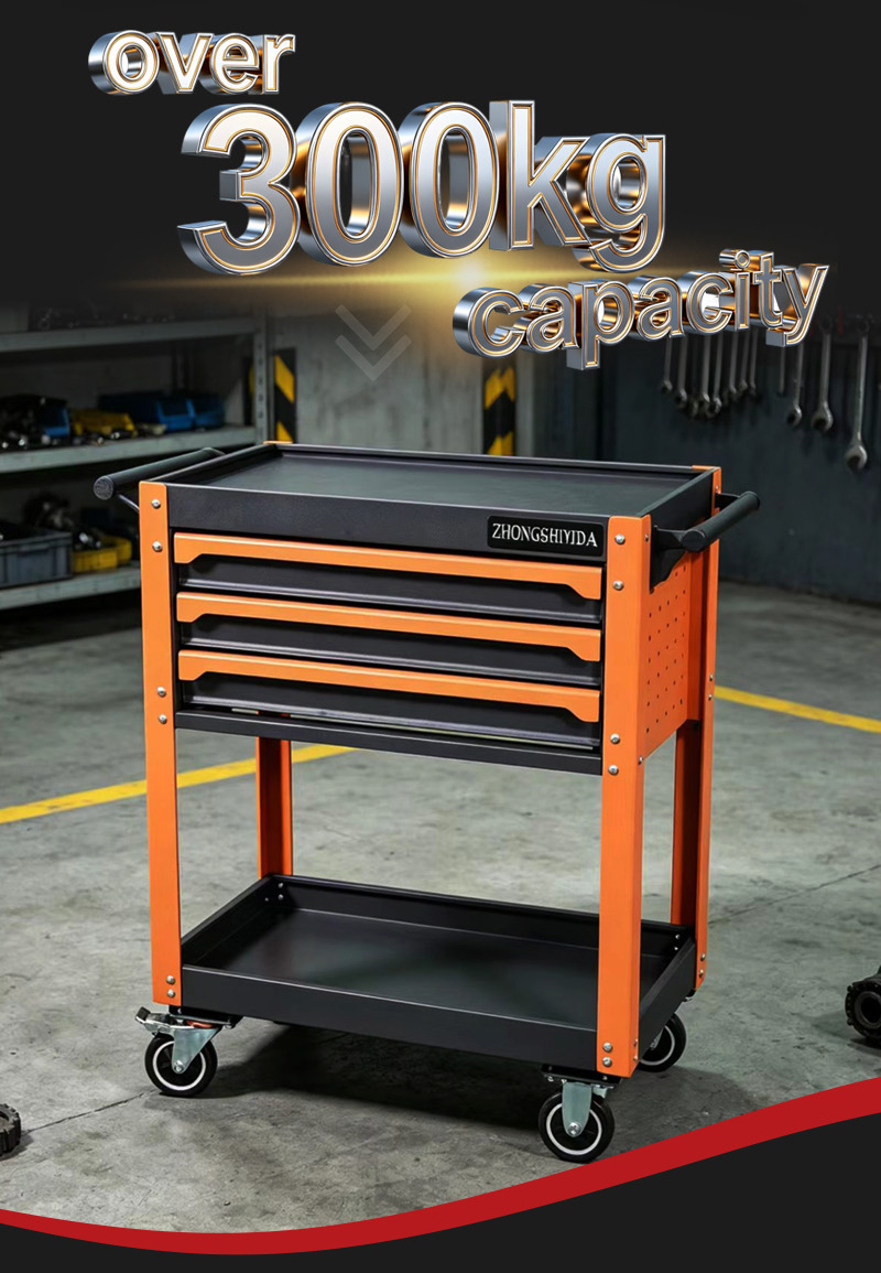 3 Drawer Parts Cart (عربة قطع غيار بـ3 درجًا) – 31.1KG 750×485×880mm for UAE Auto Repair Workshop 040详情 06