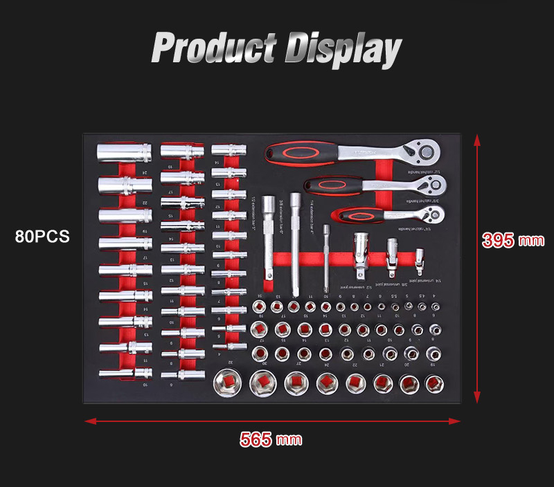 252 Pcs Professional Mechanic Tool Set with 6 EVA Foam Trays Tools Drawer Storage Organizer for Garage 092ba4bdd635d7cd502ef1967f1f2a5d