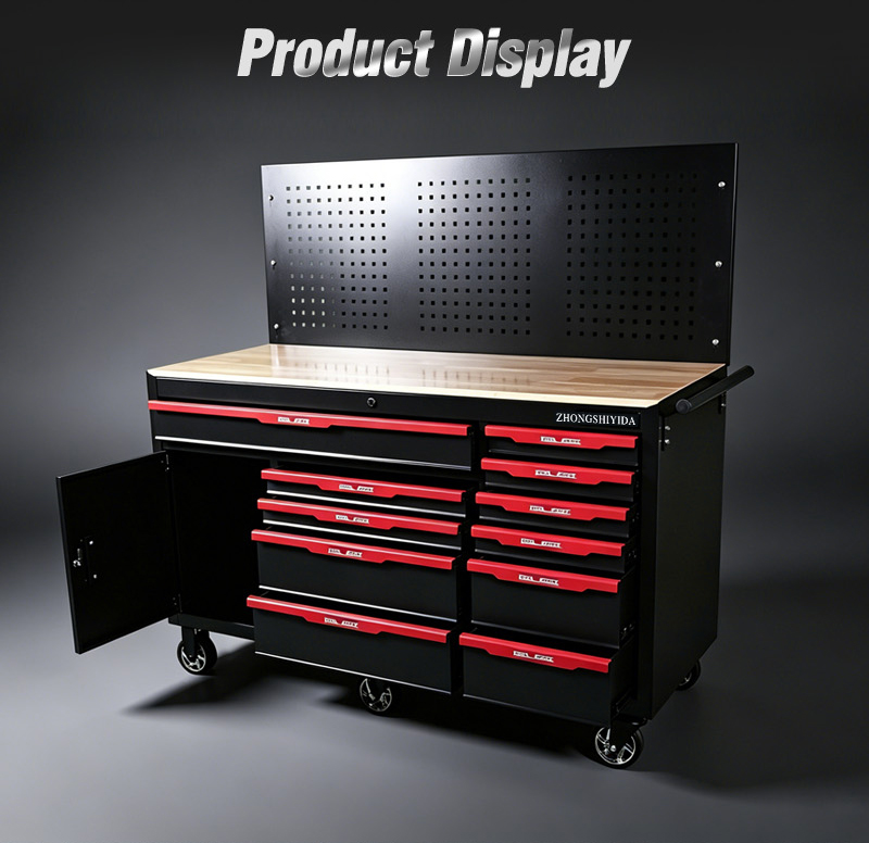 Heavy Duty 11 Drawer Tool Trolley (عربة أدوات بـ11 درجًا) – 113.6KG 1545×570×1475mm for Dubai Auto Repair 11抽带侧柜 03