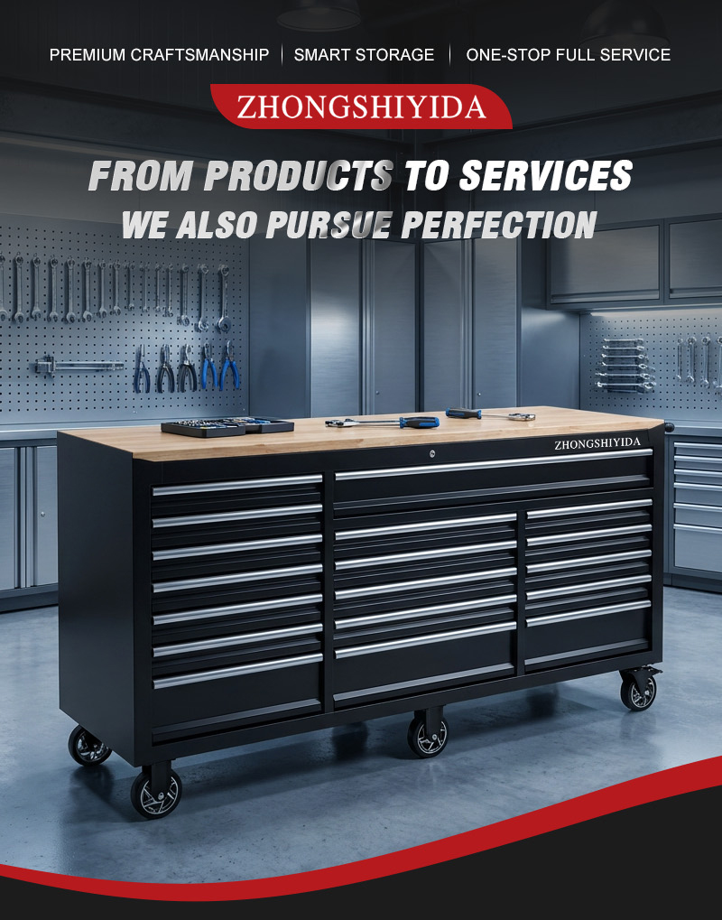 Heavy Duty 18 Drawer with Wooden Top with Power Outlet Tool Trolley (عربة أدوات بـ18 درجًا وسطح خشبي مع منفذ كهربائي) – 147KG 1765×570×935mm for UAE Professional Garage 18抽木板台面插电排款 详情 01