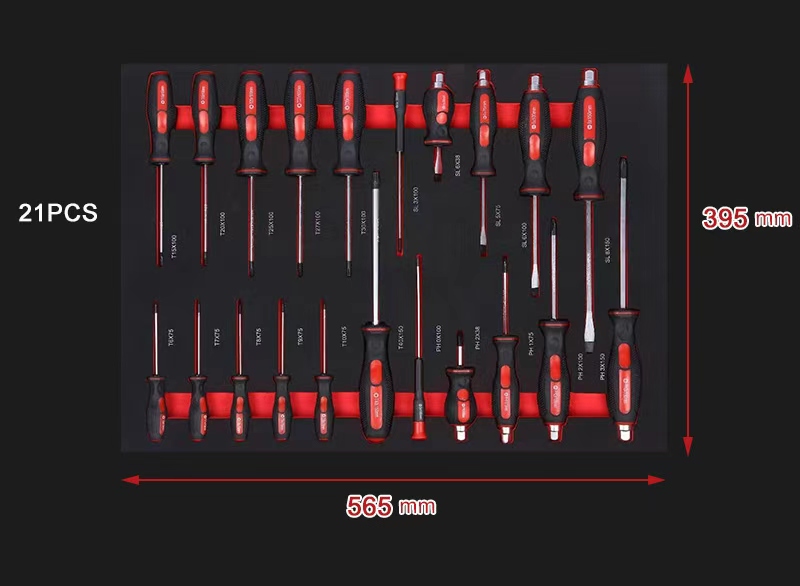 252 Pcs Professional Mechanic Tool Set with 6 EVA Foam Trays Tools Drawer Storage Organizer for Garage 345d9ad12ef61e4e379a6832051e487d