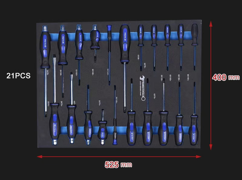 Professional 245 Pcs Hand Tool Set with 6 EVA Foam Trays Modular Tool Cabinet Drawer Inserts for Auto Repair 6