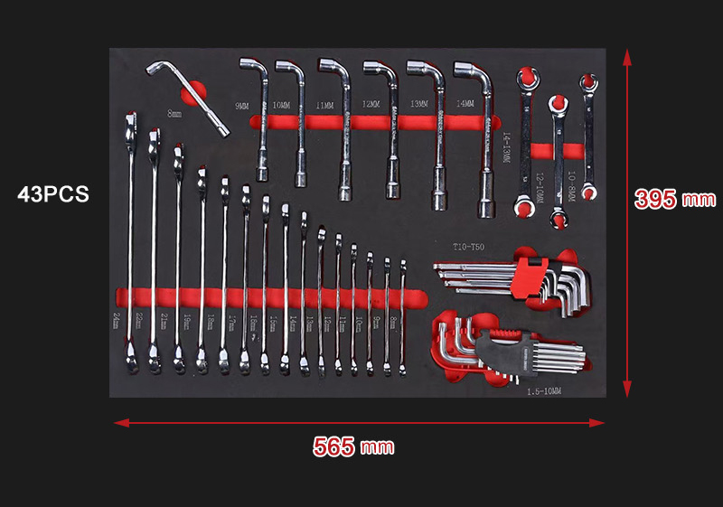 333 Pieces Comprehensive Hand Tool Set with 5 Heavy Duty EVA Foam Trays Modular Cabinet Drawer Organizer 微信图片 20260604145919 679 62