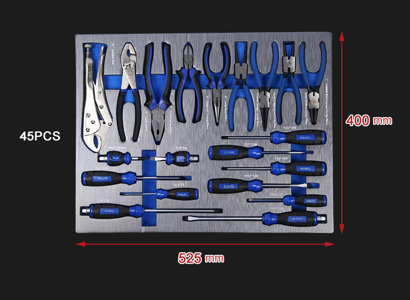 Premium 424 Pcs Industrial Mechanical Tool Tray Set with 6 Blue EVA Trays for Tool Cabinet Drawers 微信图片 20260605155635 752 62
