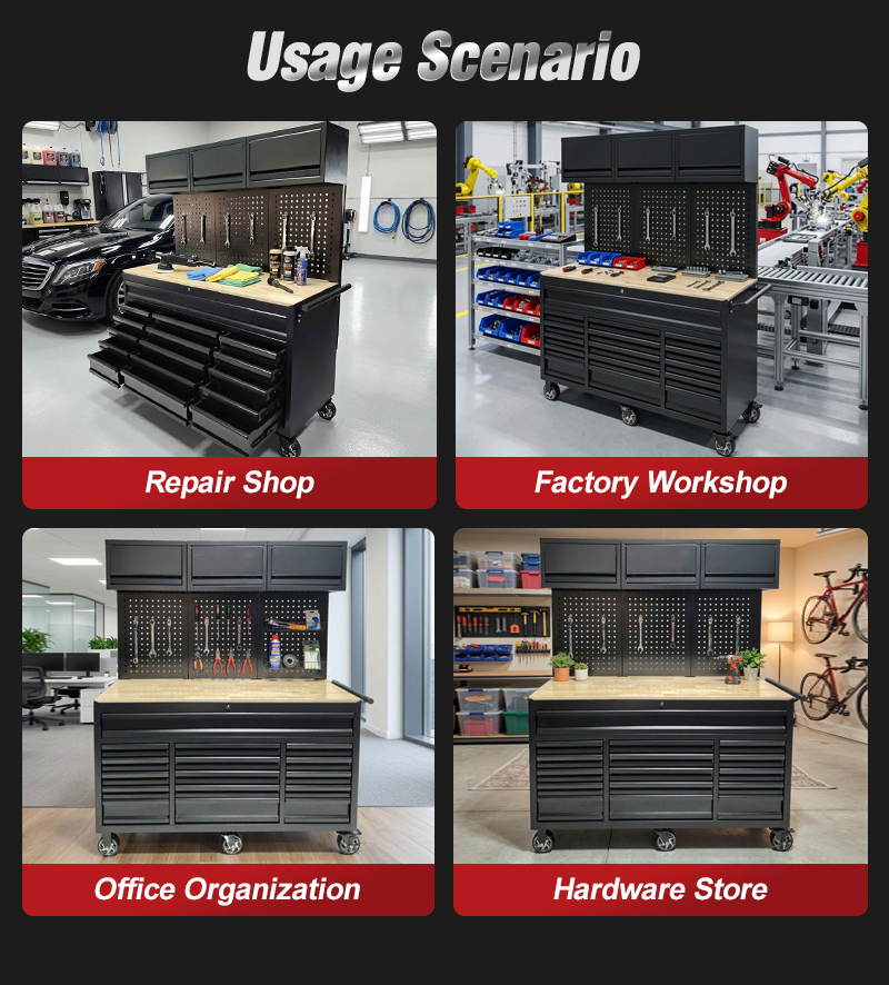 Heavy Duty 16 Drawer with Wooden Top with Top Cabinet Tool Trolley (عربة أدوات بـ16 درجًا وسطح خشبي مع خزانة علوية) – 165KG 1545×570×1825mm for UAE Professional Garage 微信图片 20260612140916 817 62