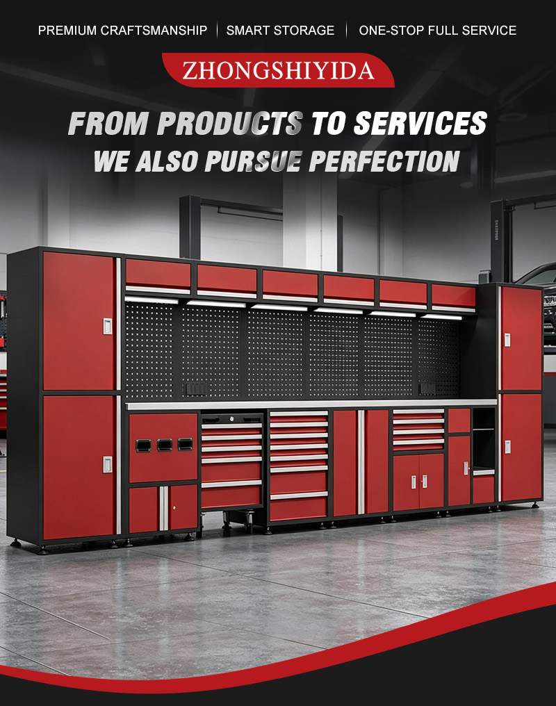 Modular Tool Cabinet Lockable Garage Organization System Heavy Duty Rolling for Industrial Workshop Storage Shop 组合柜详情 01