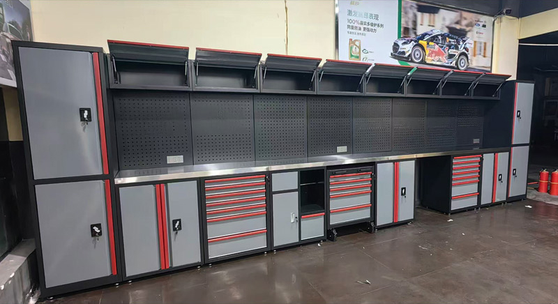 Modular Tool Cabinet Lockable Garage Organization System Heavy Duty Rolling for Industrial Workshop Storage Shop 组合柜详情 07