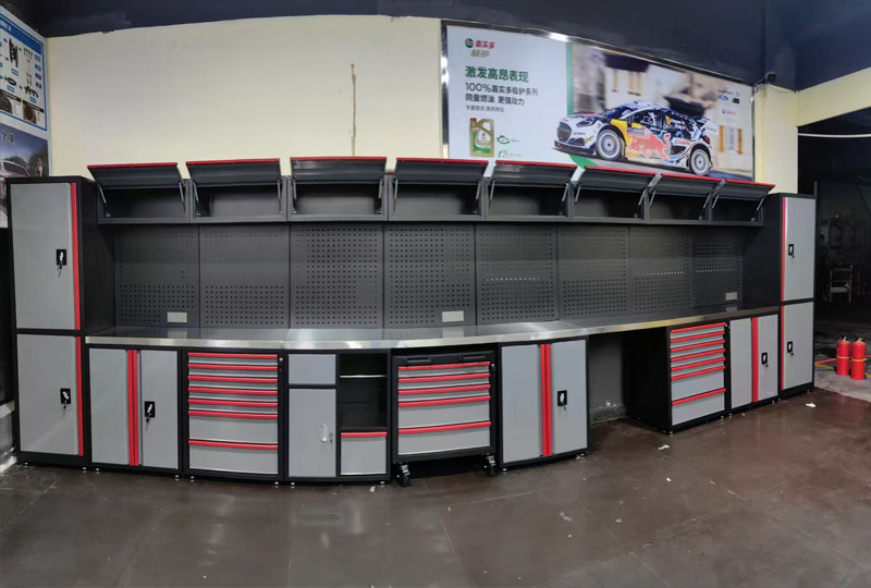 Modular Tool Cabinet Lockable Garage Organization System Heavy Duty Rolling for Industrial Workshop Storage Shop 组合柜详情 08