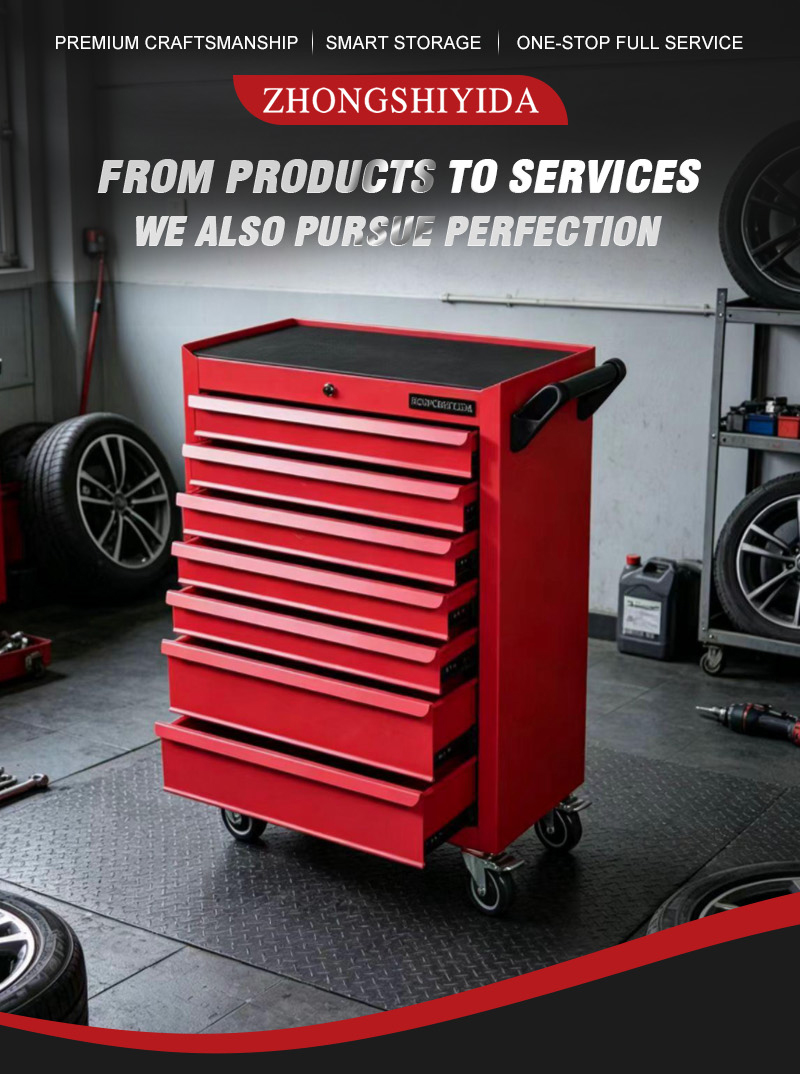 Mini 7 Drawer Tool Trolley (عربة أدوات بـ7 درجًا) – 30.2KG 640×330×915mm for Dubai Auto Repair 详情 01