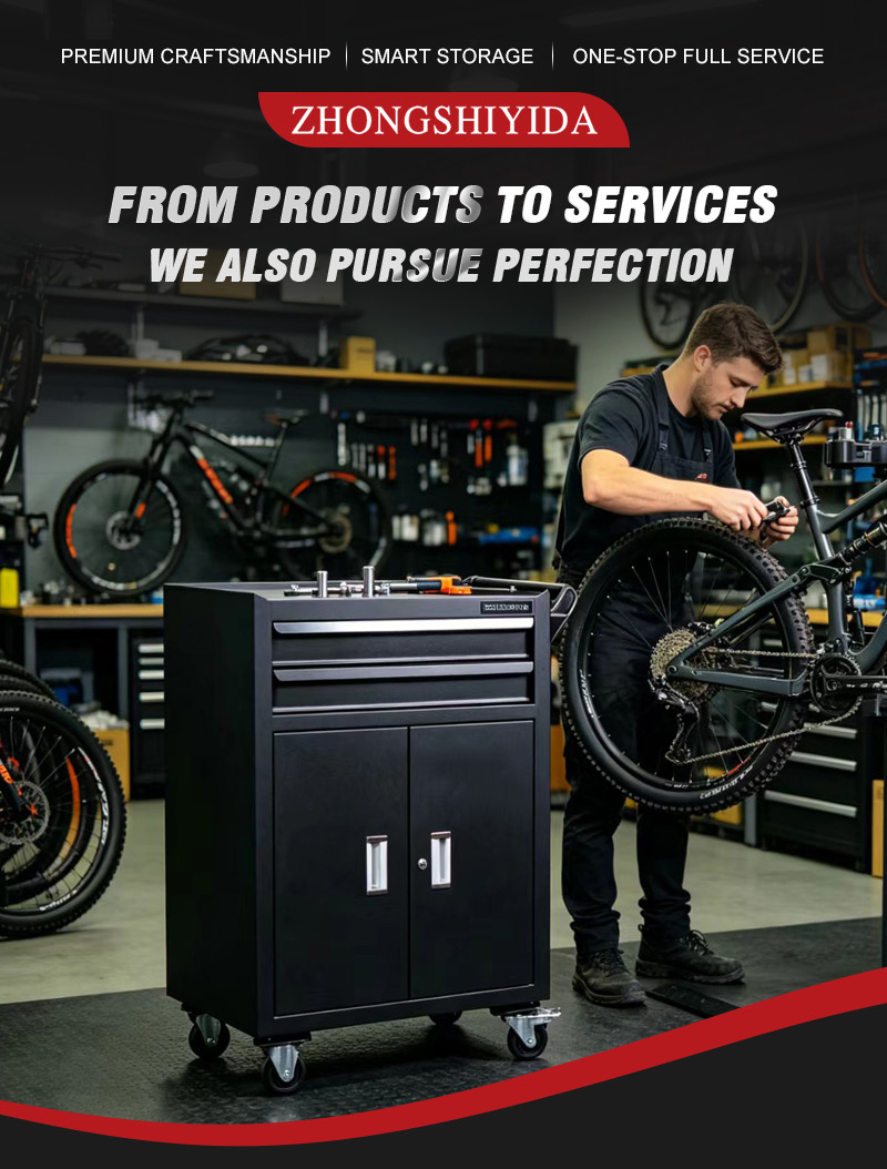 Extra Tall Closed Storage Tool Trolley (عربة أدوات) – 23.1KG 725×400×935mm for UAE Home Garage 详情 01