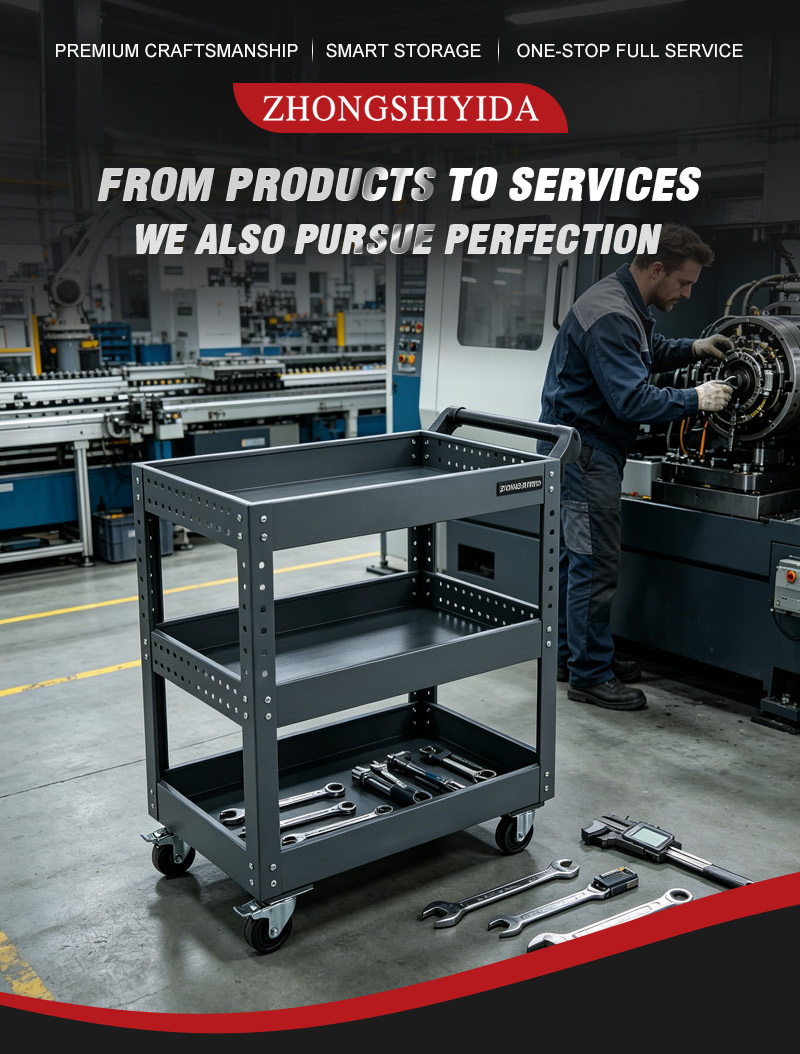 Premium Heavy Duty Parts Cart (عربة قطع غيار) – 15.9KG 795×395×87mm for UAE Auto Repair Workshop 详情 01