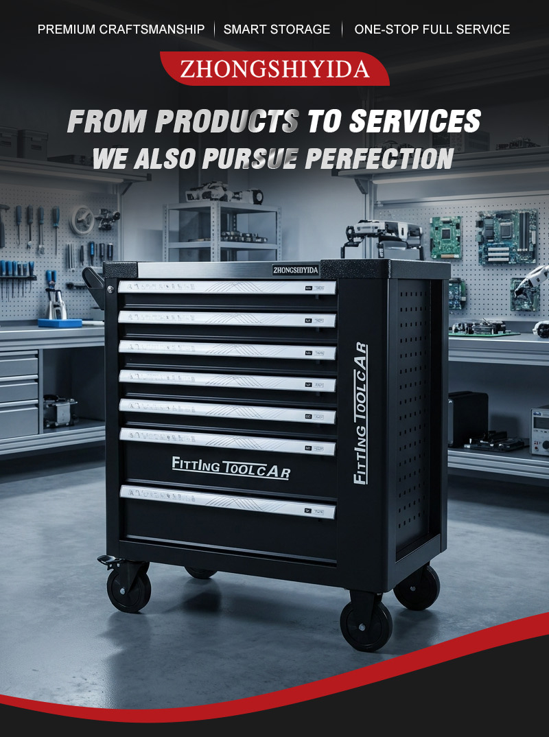 Stainless Steel Rounded Edge Aluminum Alloy Trim with Side Cabinet Tool Trolley (عربة أدوات ستانلس ستيل بحواف دائرية) – 55KG 855×460×910mm for UAE Home Garage 详情 01
