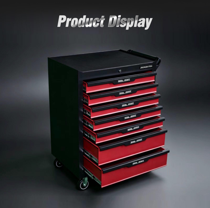 Rolling Red Black Tool Trolley (عربة أدوات) – 45.9KG 755×470×935mm for UAE Home Garage 详情 03