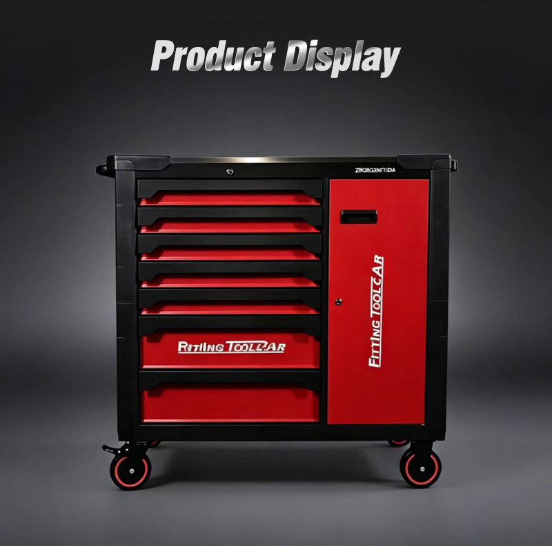 Heavy Duty 7 Drawer Stainless Steel with Side Door Tool Trolley (عربة أدوات بـ7 درجًا ستانلس ستيل مع باب جانبي) – 59KG 1140×480×995mm for Dubai Auto Repair 详情 03