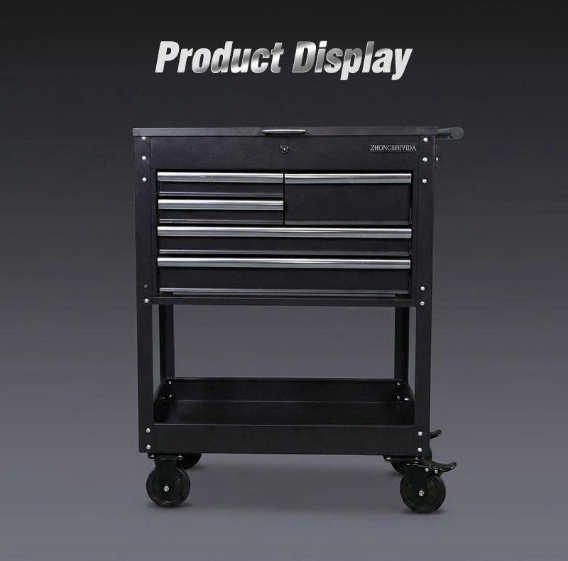 5 Drawer Flip Top Tool Trolley (عربة أدوات بـ5 درجًا) – 41.5KG 840×490×1030mm for UAE Home Garage 详情 03