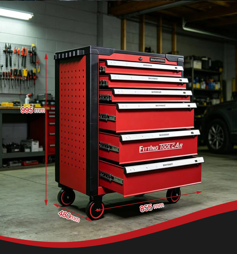 Versatile Heavy Duty with Plastic Top Tool Trolley (عربة أدوات بـ5 درجًا وسطح بلاستيكي) – 51.5KG 855×480×995mm for UAE Home Garage 详情 04