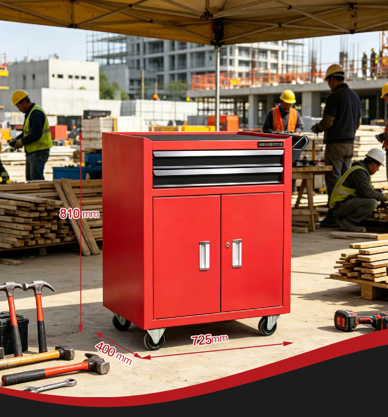 Closed Storage Tool Trolley (عربة أدوات) – 19.6KG 725×400×810mm for UAE Home Garage 详情 04