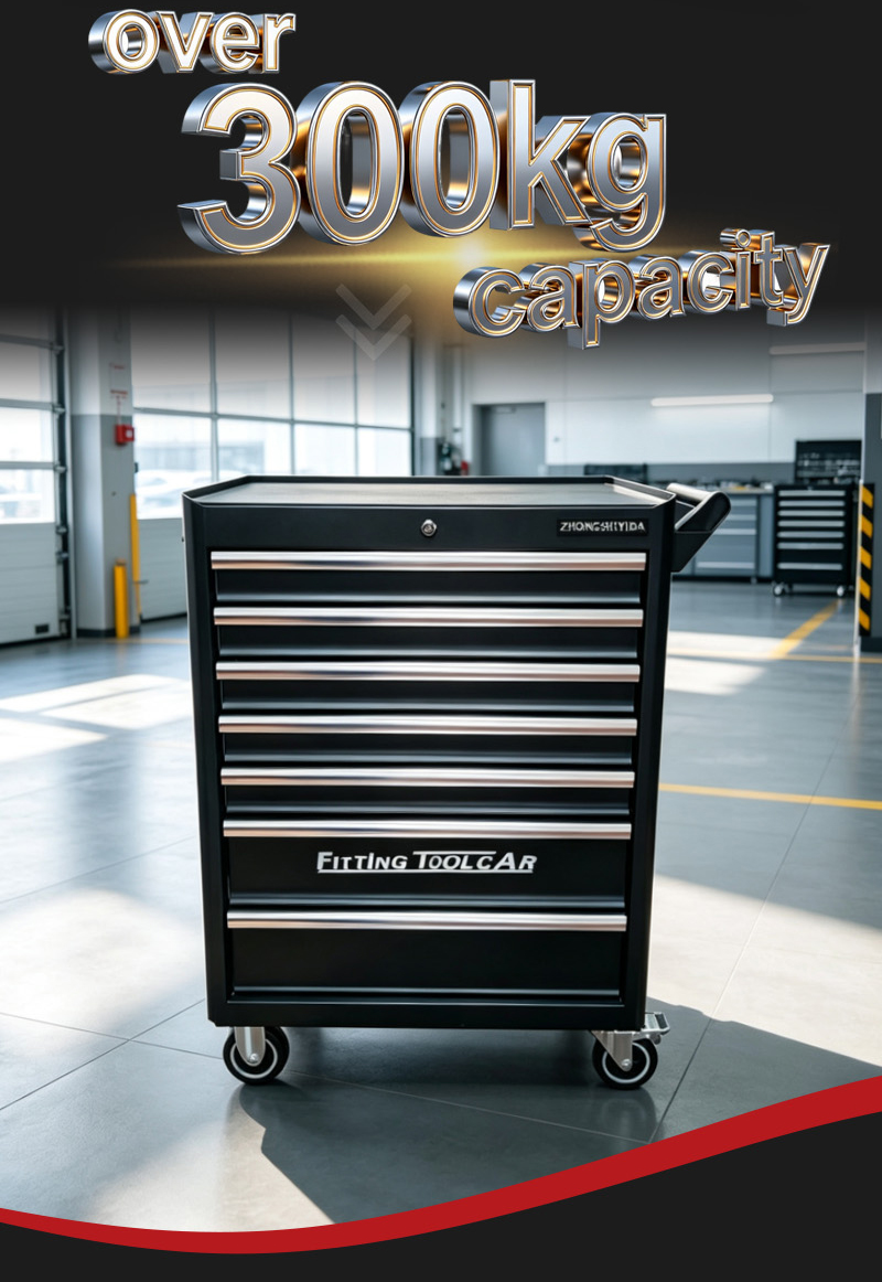 New 7 Drawer Aluminum Alloy Trim Tool Trolley (عربة أدوات بـ7 درجًا) – 44.7KG 755×470×935mm for Dubai Auto Repair 详情 06