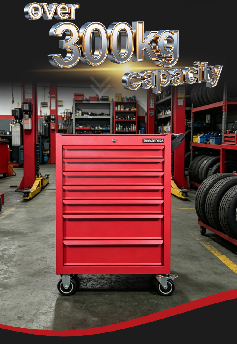 Mini 7 Drawer Tool Trolley (عربة أدوات بـ7 درجًا) – 30.2KG 640×330×915mm for Dubai Auto Repair 详情 06