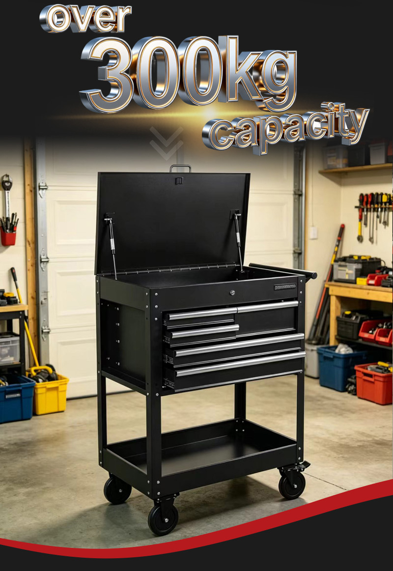 5 Drawer Flip Top Tool Trolley (عربة أدوات بـ5 درجًا) – 41.5KG 840×490×1030mm for UAE Home Garage 详情 06
