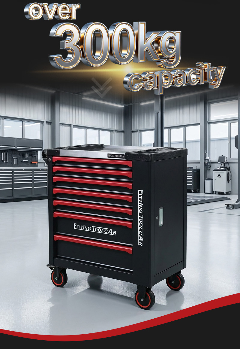 Heavy Duty 7 Drawer Tool Trolley (عربة أدوات بـ7 درجًا) – 56.9KG 855×460×910mm for Dubai Auto Repair 详情 06