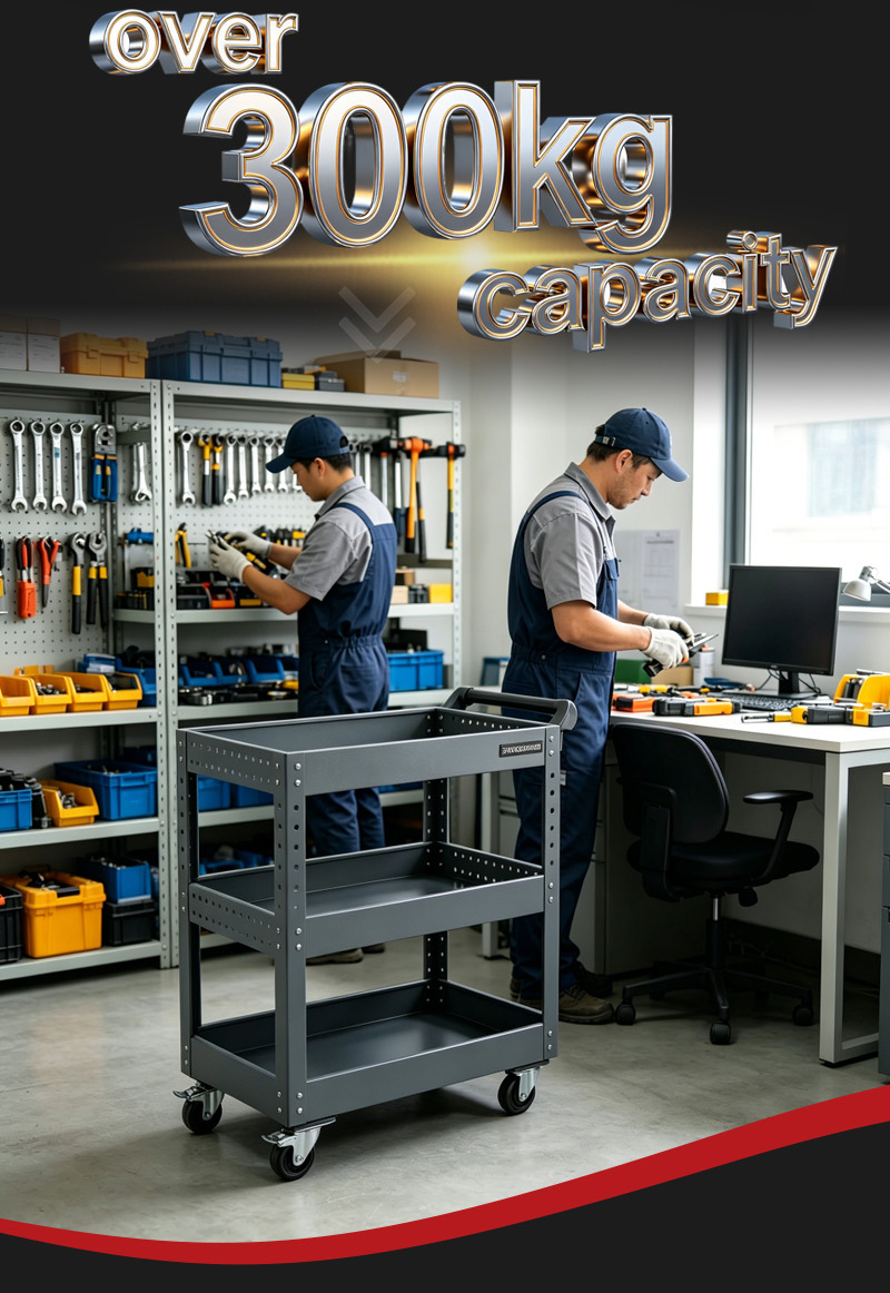 Premium Heavy Duty Parts Cart (عربة قطع غيار) – 15.9KG 795×395×87mm for UAE Auto Repair Workshop 详情 06