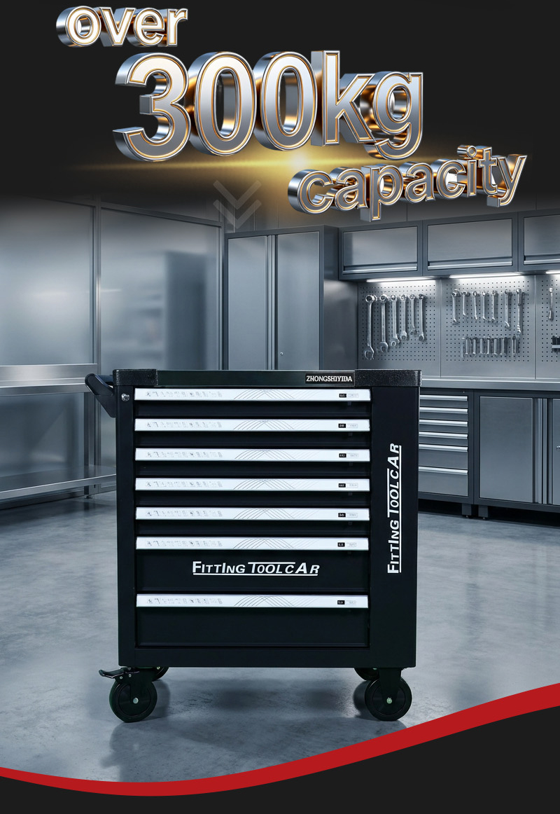 Stainless Steel Rounded Edge Aluminum Alloy Trim with Side Cabinet Tool Trolley (عربة أدوات ستانلس ستيل بحواف دائرية) – 55KG 855×460×910mm for UAE Home Garage 详情 06