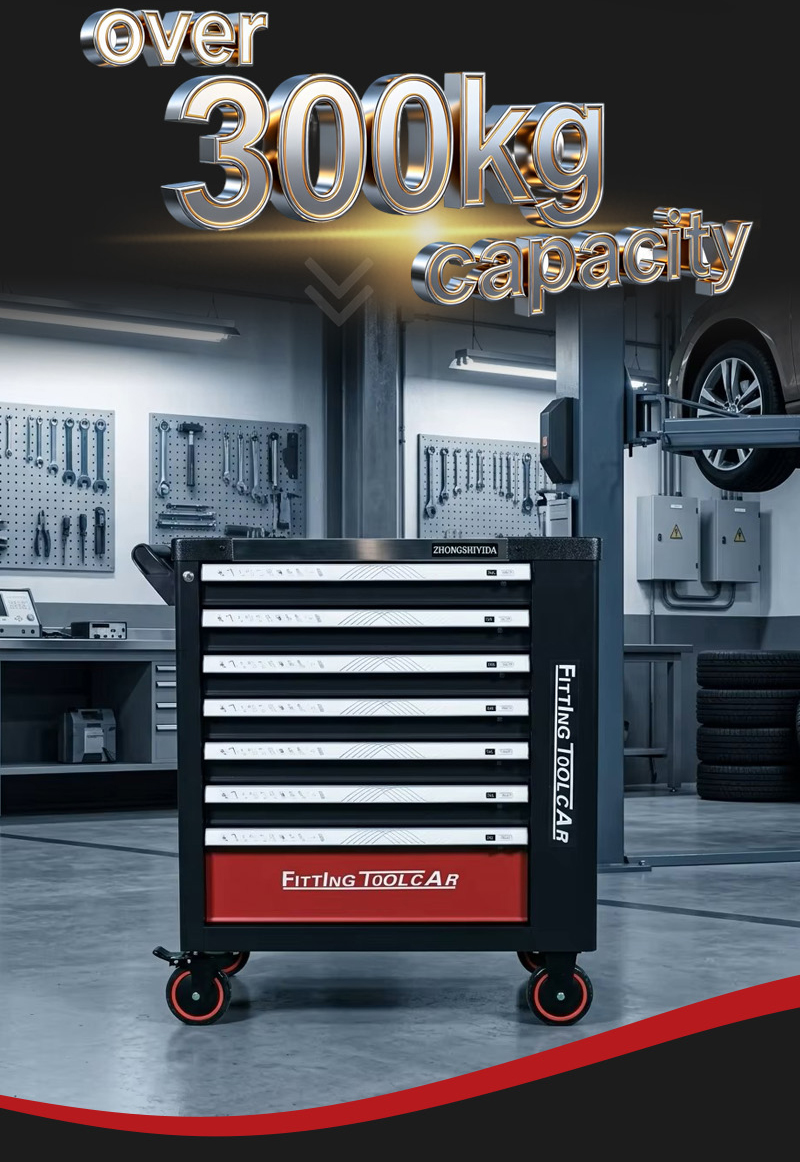 Stainless Steel Rounded Edge Aluminum Alloy Trim with Side Cabinet Tool Trolley (عربة أدوات ستانلس ستيل بحواف دائرية) – 56.3KG 860×460×910mm for UAE Home Garage 详情 06